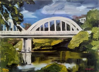 Fairfield Bridge - original oil painting, by Vicky Curtin.